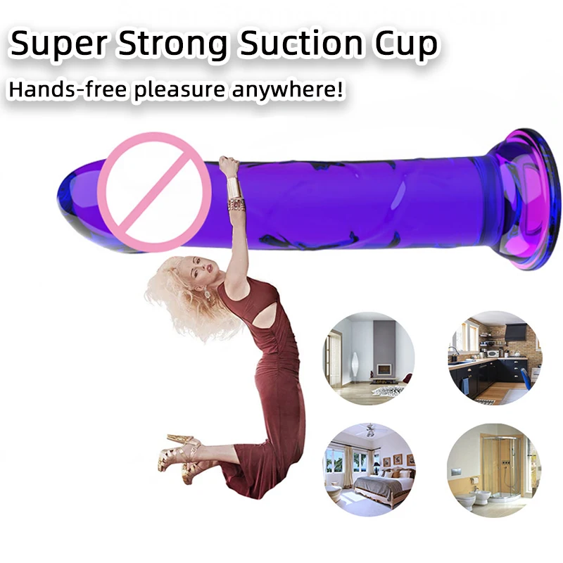 Suction Cup Pink Dildo Anal Plug Butt Plug For Female Masturbation Tool Crystal Jelly Dildo Sex Toys For Women Adult 18 C64W