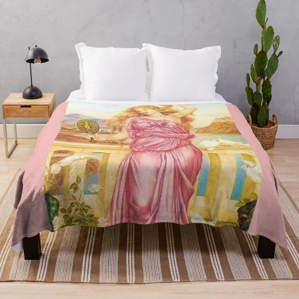 Helen of Troy is an 1898 painting by Evelyn De Morgan Throw Blanket Moving Luxury Brand Decorative Throw Blankets