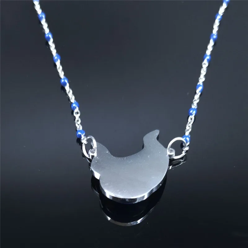 Maleficent Hexe Hörner Fee Patin Halskette Edelstahl Opal Stein Emaille Bösewicht Königin Halsketten Frauen Schmuck N3704 – Detail 5