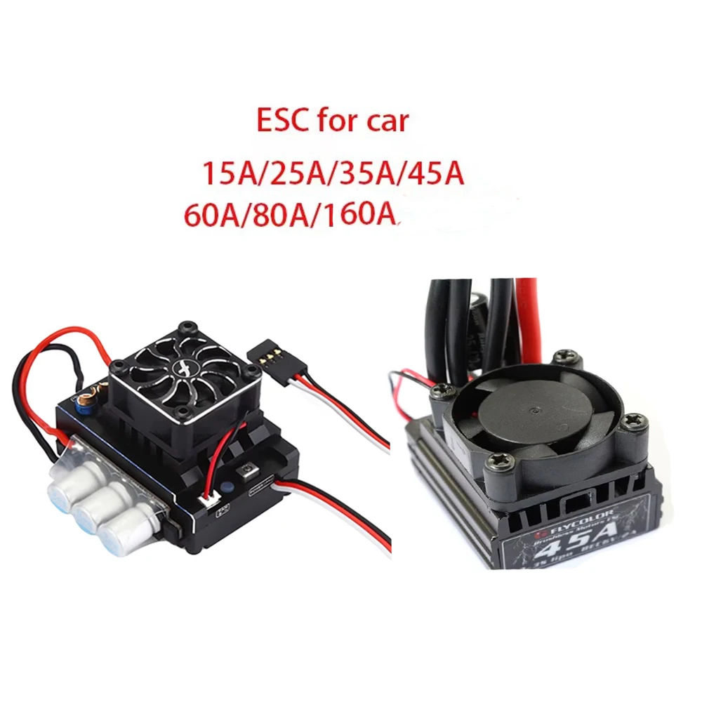 

Flycolor Lightning 18A 25A 35A 45A 80A 120A 160A RC Автомобильный ESC Бесщеточный электронный регулятор скорости 2-3S для RC Racing Speeding