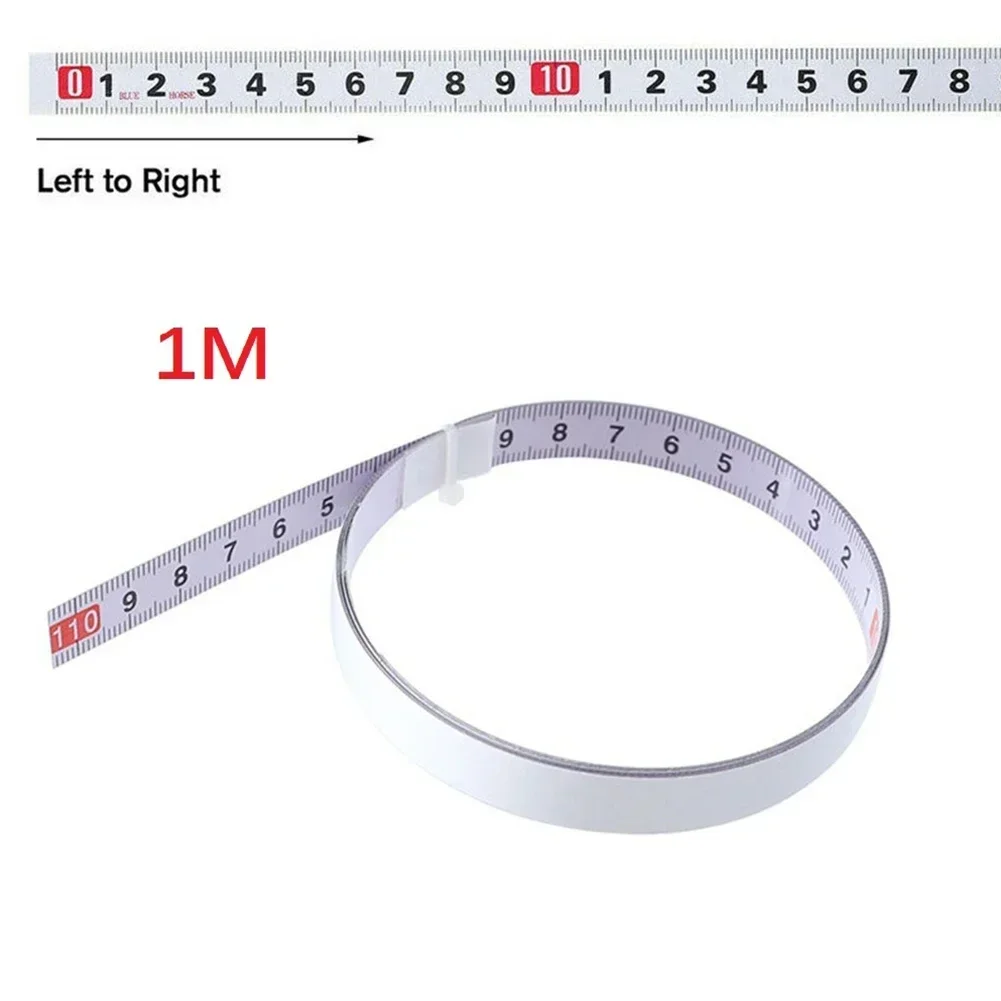 Selbst klebendes Maßband Stahlband Lineal metrische Skala 1/2/4m Länge für Fräser Tisch kreissäge Haushalt/Holz bearbeitung Messung zu