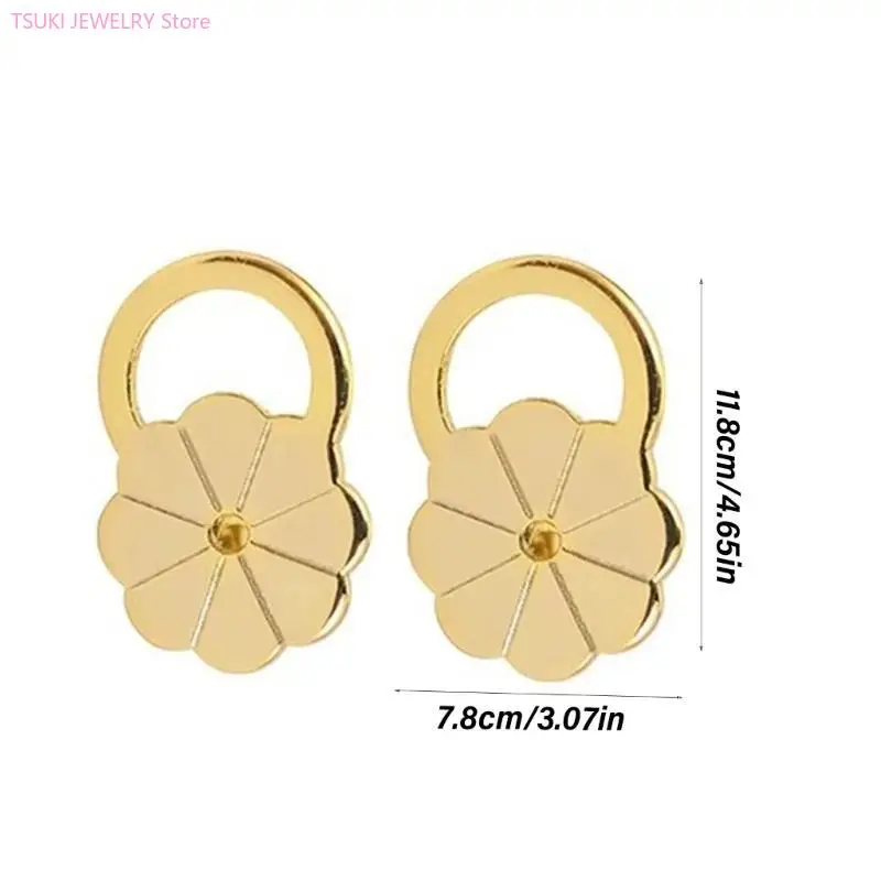62KE 10pcs Pigs Nose/Flower Shaped Earring Backs Earring Backs Unique Shaped Lifter Locks for Enhanced Earlobe Support