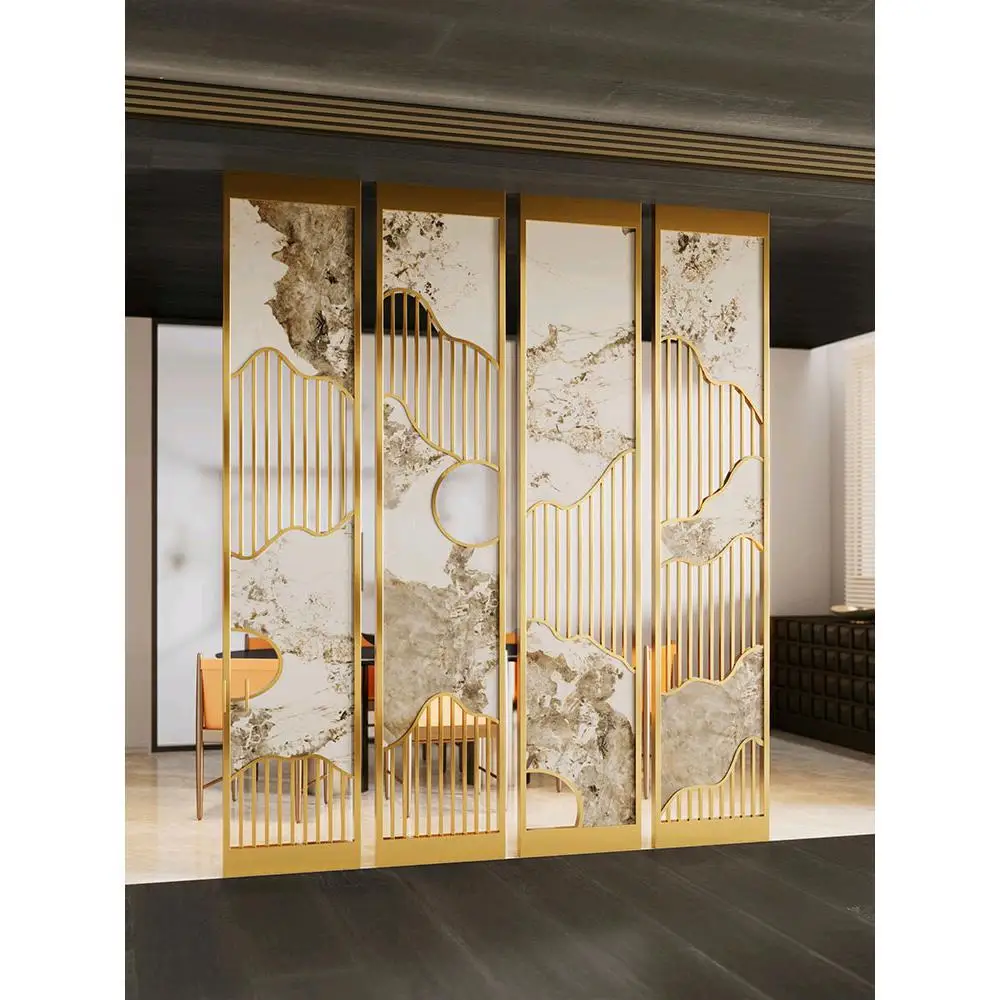 

Partition living room Modern simple dining room New Chinese entrance entrance Hollow grille