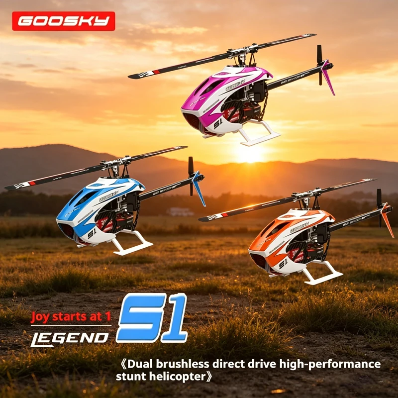

Радиоуправляемый вертолет GOOSKY S1 3D для трюков, BNF, с поддержкой протокола SFHSS, для взрослых, для активного отдыха и хобби-полетов