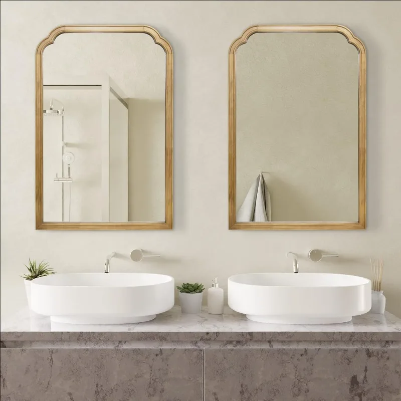 Wood Bathroom Mirrors for Wall Mounted, 24