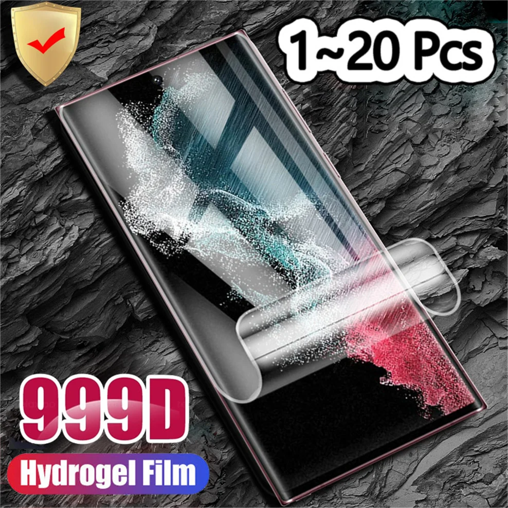 1~20 pcs, hydrogel film for s23 fe samsung s23 ultra screen protector s22+ samsung s22 plus soft glass s21 fe samsung galaxy s23