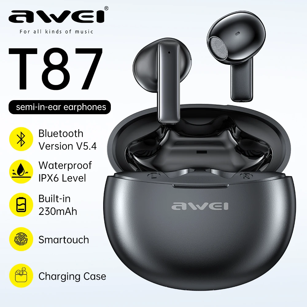 Awei TWS Bluetooth 5.3 Earbuds Wireless Bluetooth Earphones Touch Control Stereo Headset Waterproof Sport Headphones - Image 2
