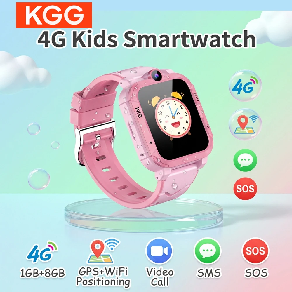 

4G Kids Watch for Kid GPS Tracker Camera, Two-Way Calling, School Mode, SOS, Games, Best for Kids Aged 3-12, APP Download 1G+8G
