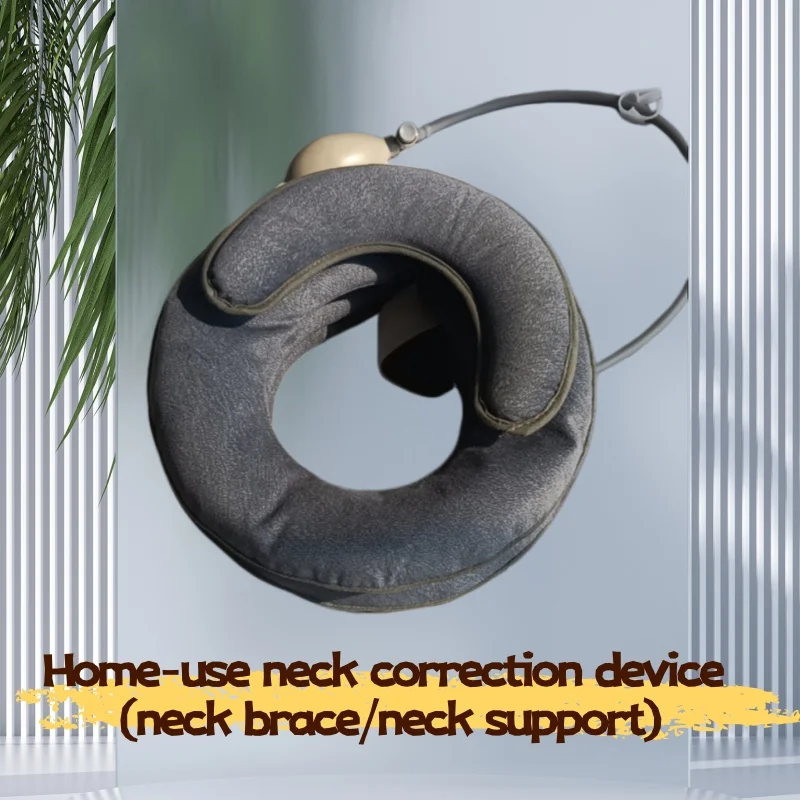 

Orthopedic Cervical Traction System: 4-Layer Inflatable Neck Support Pillow with Adjustable U-Design for Spinal Alignment