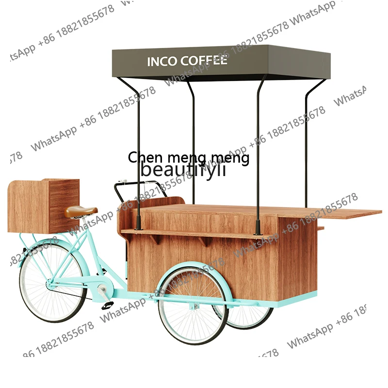 cc182Market truck outdoor with cabinet human tricycle stall scenic beauty Chen car