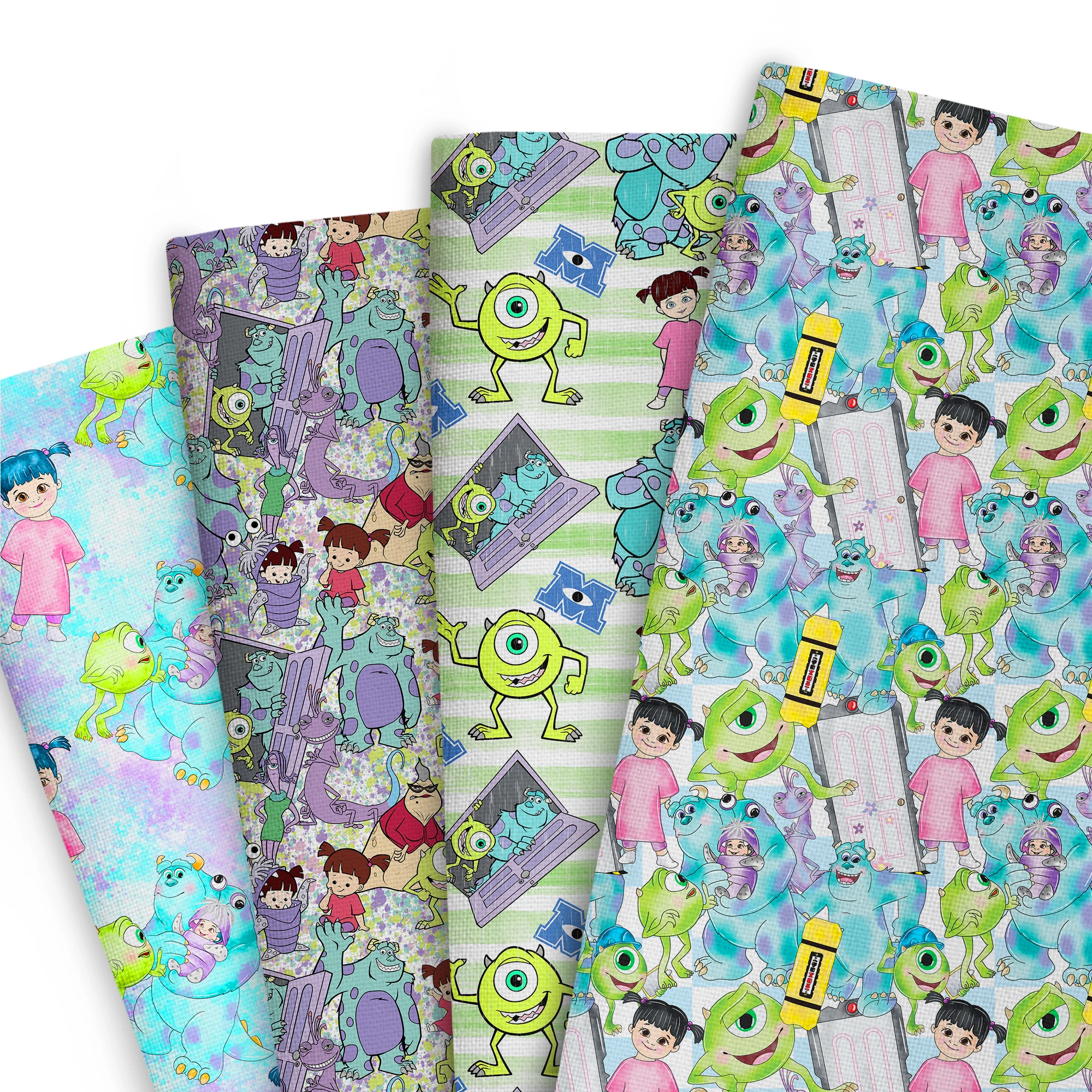 

50*145cm MONSTER INC Patchwork Polyester Cotton Fabric For Tissue Sewing Quilting Fabrics Needlework Material DIY Handmade