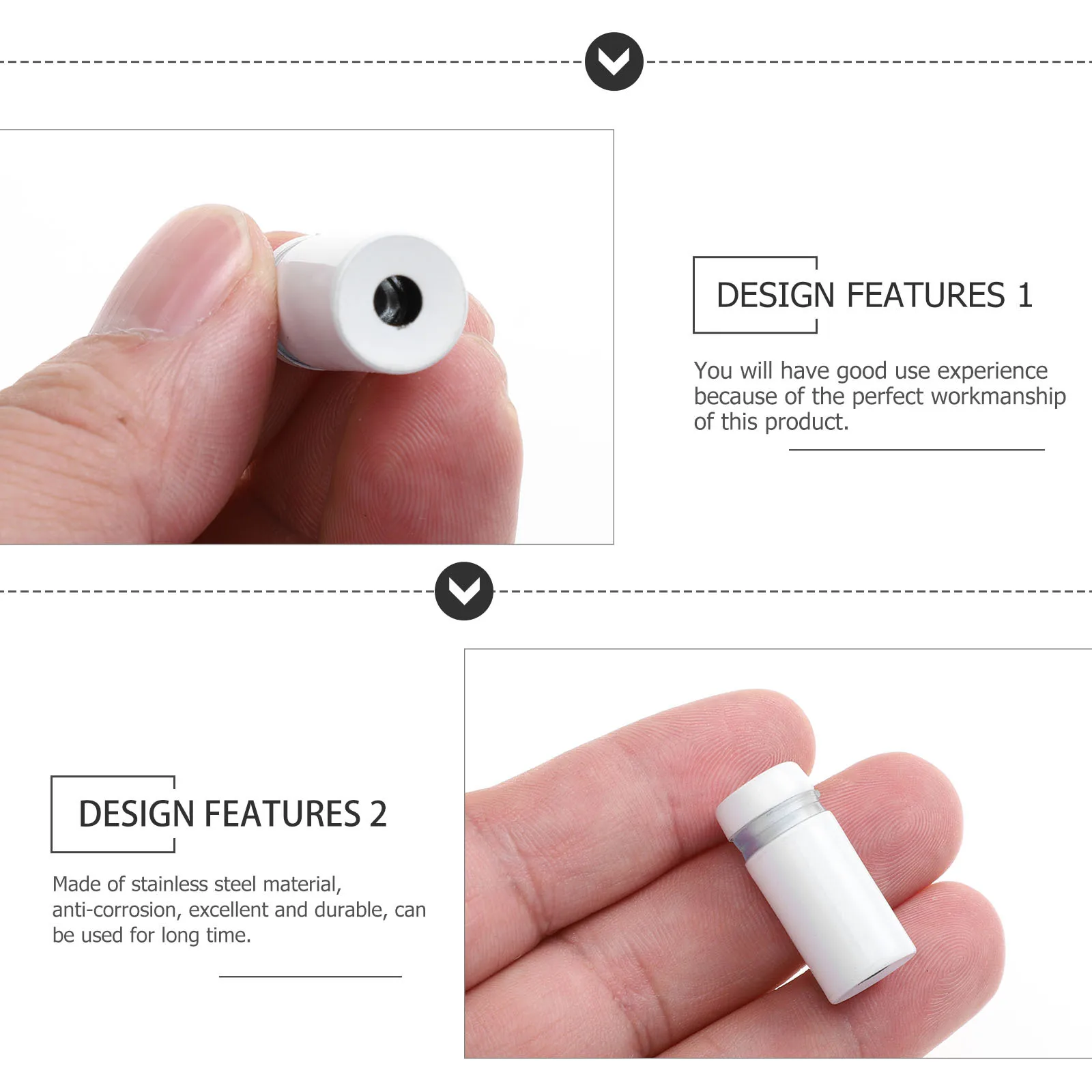 

8Pcs Stainless Steel Advertising Nail Sign Standoff Nail for Wall Mounting Glass Acrylic Panels Decorative Support Hardware