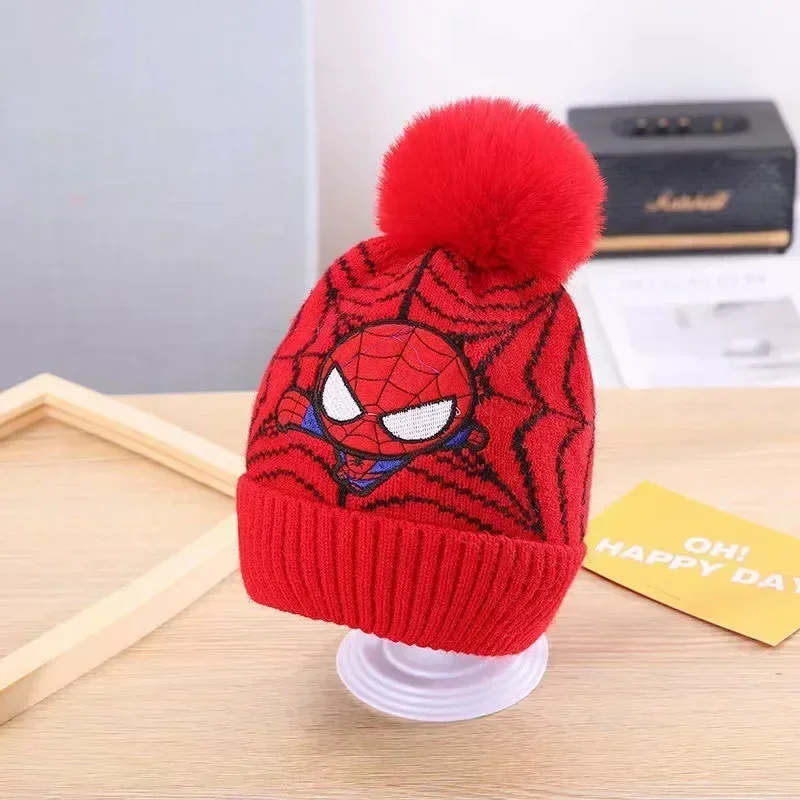 Marvel Spiderman Bucket Hat Badges Kawaii Anime Knitted Hat Panama Hats Fisherman Cap Casual Bob Bucket Caps Gift - view 2