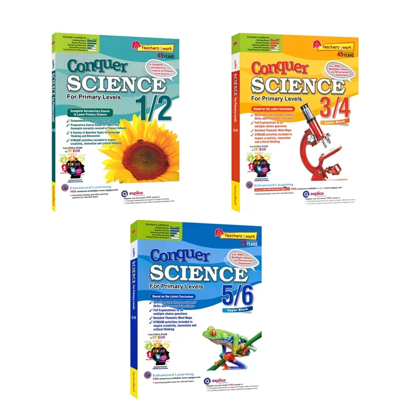 

A Book SAP Conquers Science Elementary School Basic Version 1-6 Grade Singapore Science Teaching Supplementary Textbook