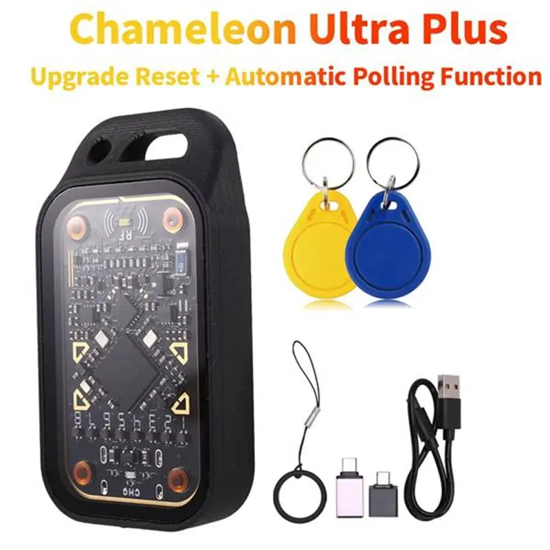FULL-Chameleon Ultra Plus UID/CUID RFID محاكي البطاقة الذكية 13.56 متر 125 كيلو هرتز IC بطاقة الهوية فك إعادة تعيين + التجديف التلقائي + سلسلة المفاتيح
