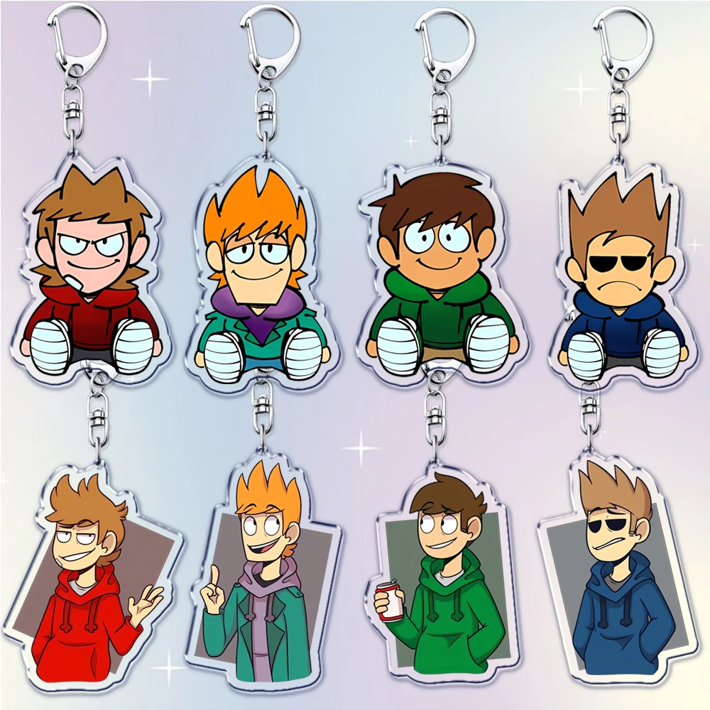 Llaveros Eddsworld Tord para Bolsos y Accesorios, Anillos de Anime y Cómics de Ringo, Edds, Tom, Matt, Paul, Joyería para Gamers, Fans y Amigos, Regalos