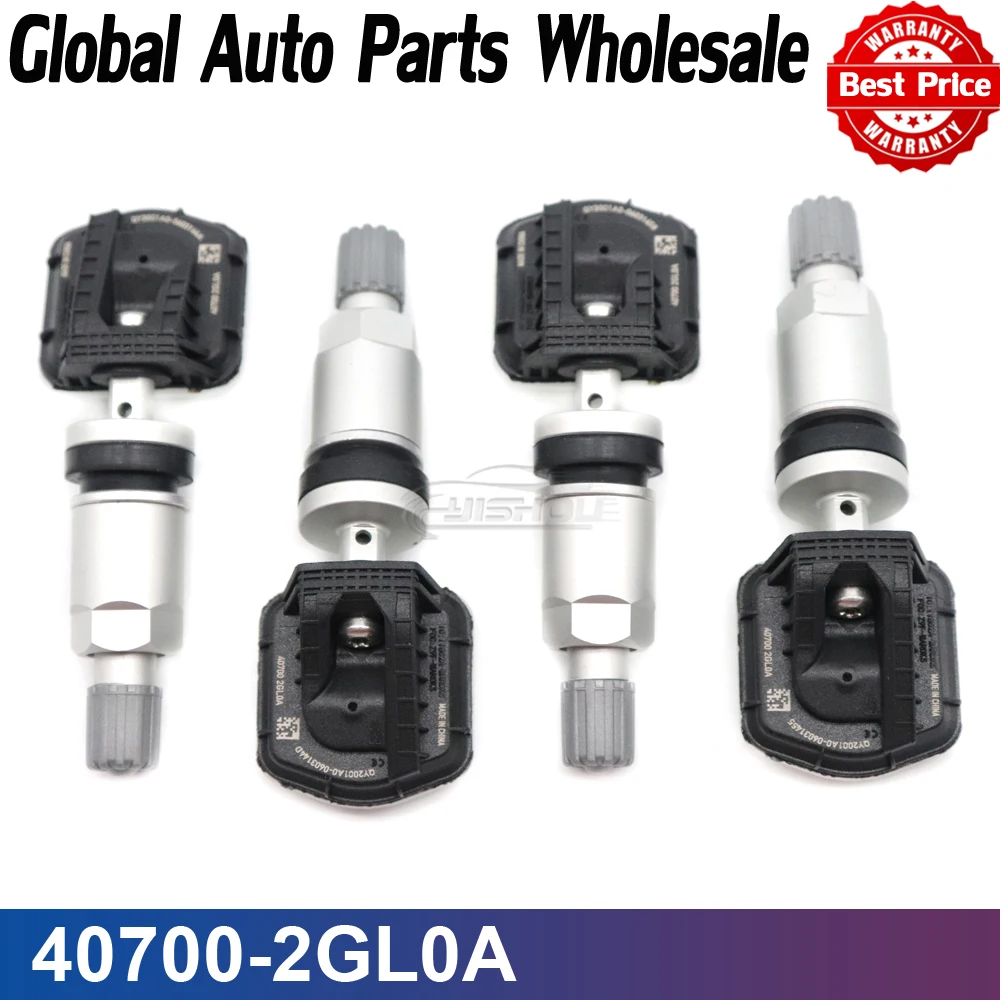 

4PCS 40700-2GL0A Car TPMS Tire Pressure Monitor Sensor For Venucia T70 T60 EV T60 D60 EV D60 2018-2025 433MHz 407002GL0A
