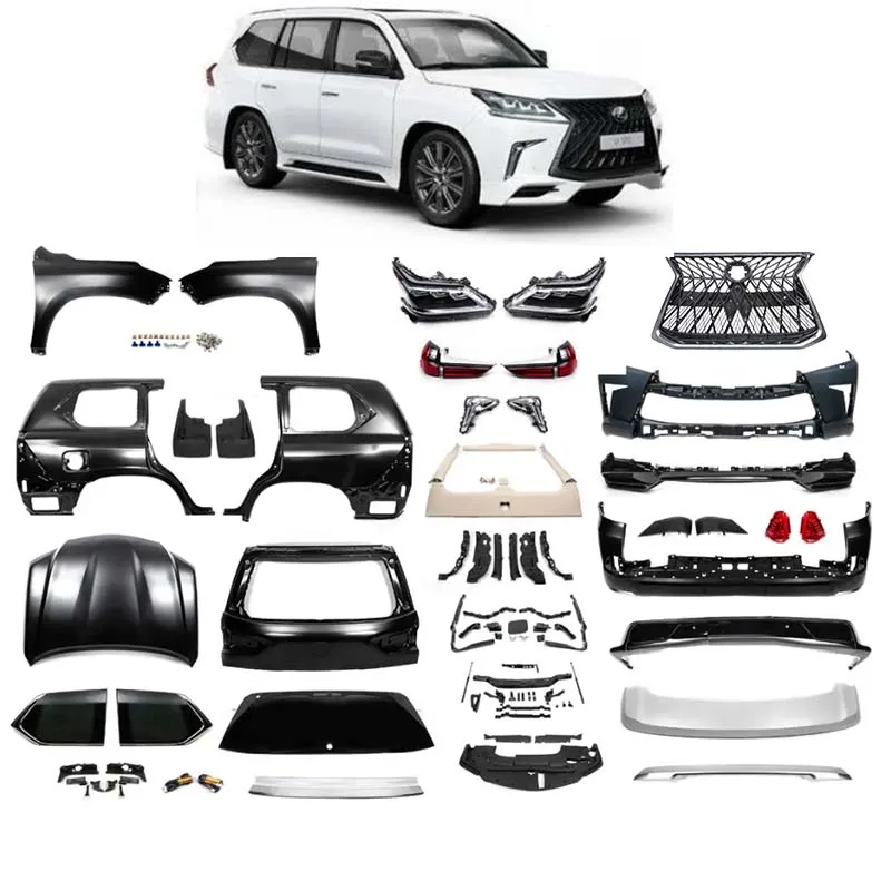 car body kit facelift hood fender headlight kits grille Bumper headlamp fog lamp assy for LEXUS 16-20 LX570