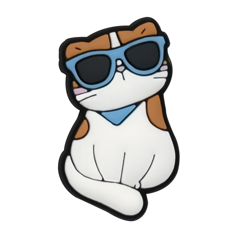 1/10 Stück Kawaii Katze Schuh Charms für Frauen Mädchen Geschenk Orange Katze Schuh Zubehör Dekoration Lila Pfote Pin Clog Kinder Geschenk – Detail 12