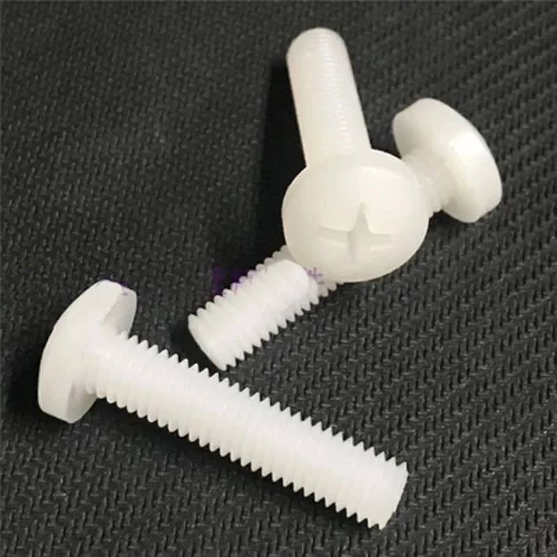 

Best1 2pcs M8 PVDF Phillips screw Round head Pan heads Cross preservative Strong acid resistance Plastic screws 20mm-40mm Length