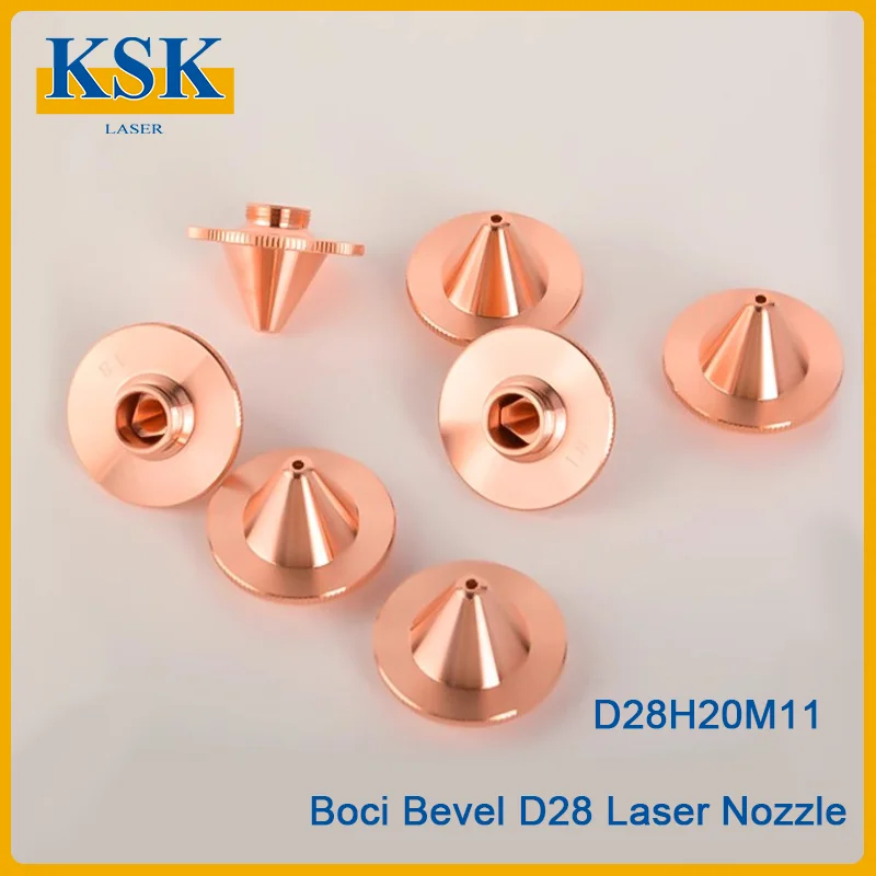 KSK Boci High Power Laser Cutting Nozzle D28 H20 M11 High Speed Beveling Nozzles For Boci Precitec Fiber Laser Cutter Machine