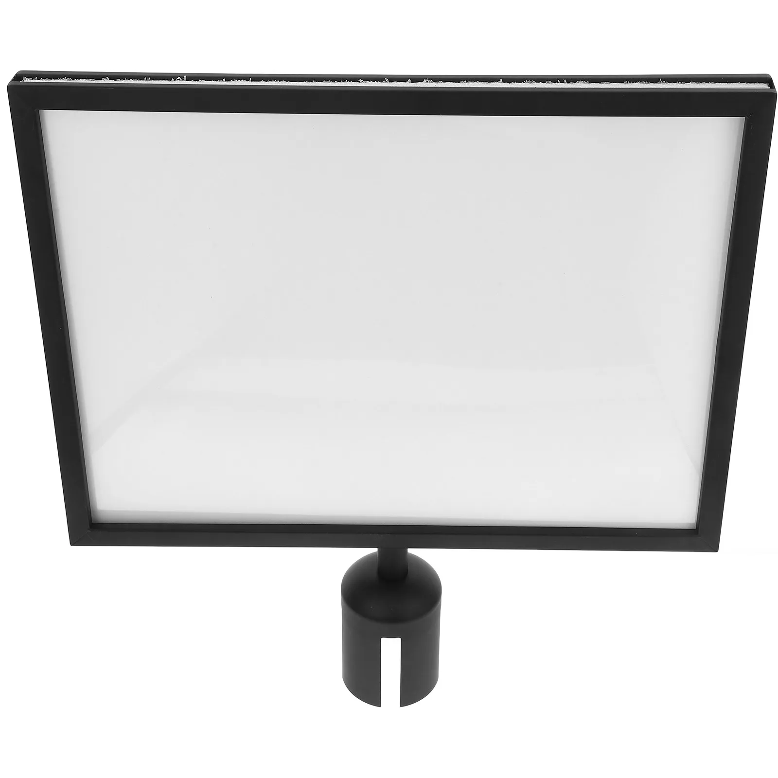 Small Stanchion Sign Holder Vertical Portrait Frame Queue Barrier Sign Holder for Concerts Events Buffer Portrait Top Stand