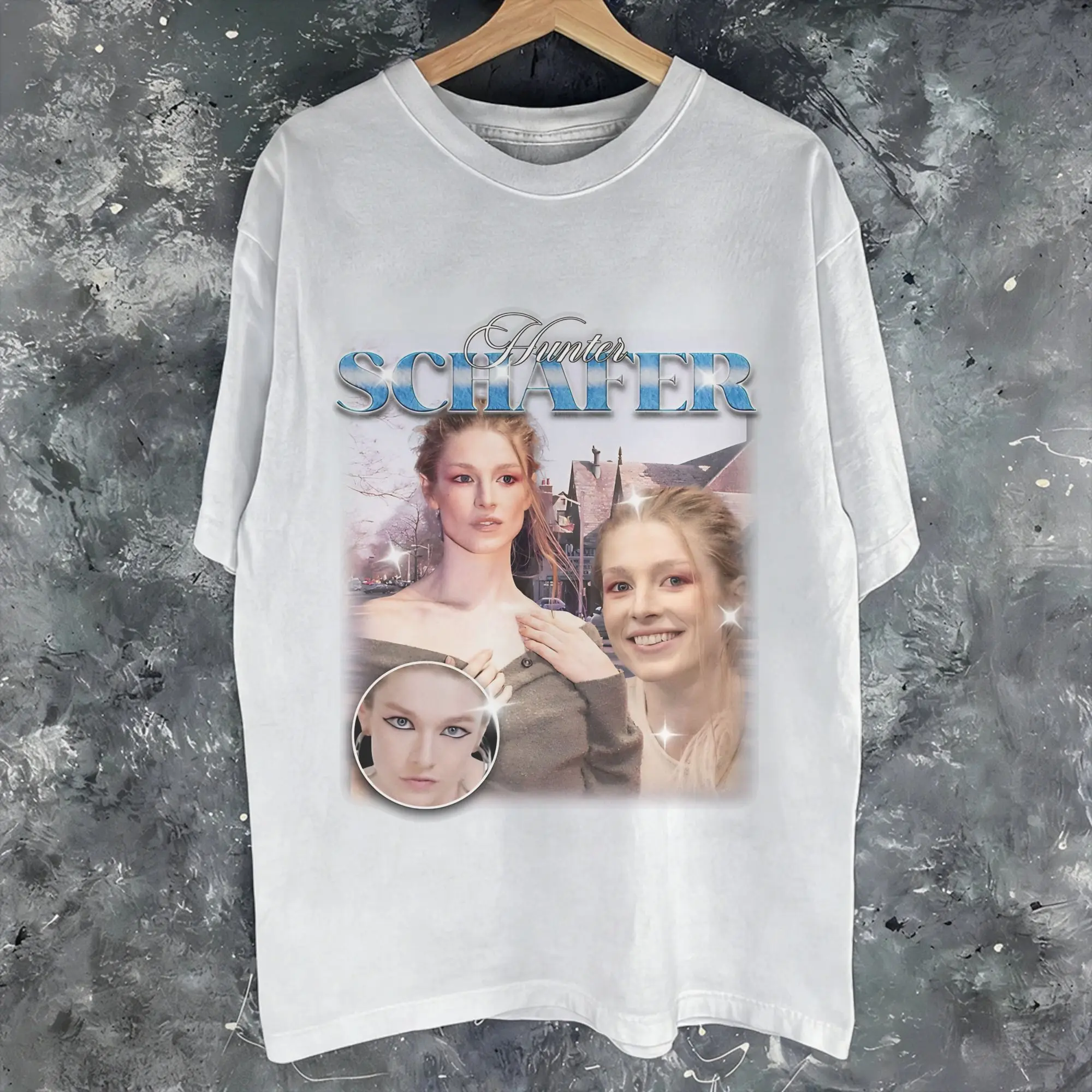 Camiseta Unisex Estilo Bootleg de los 90 de Hunter Schafer, Camiseta de Algodón, Nueva Llegada, Ropa