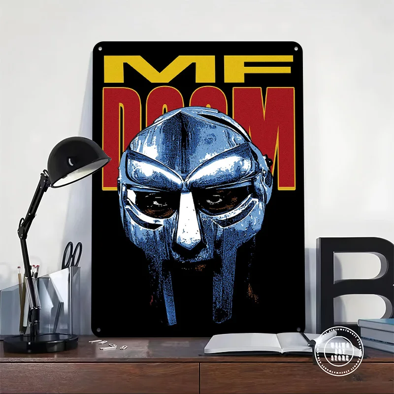 MF DOOM Hip Hop 3D Printed Texture Poster Personalized Wall Art Retro Metal Tin Signs for Living Room Decoration Items Wand Deko
