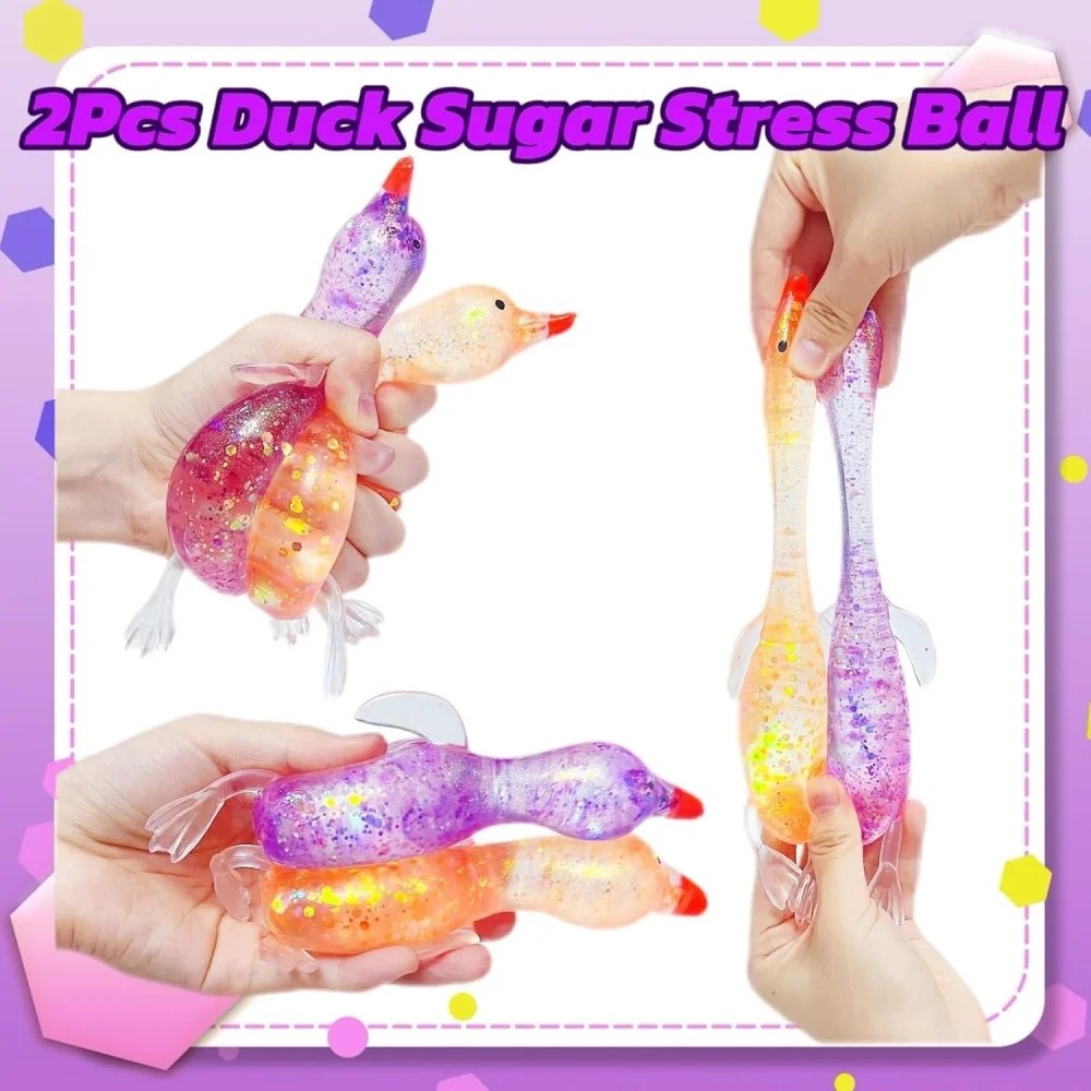 Ente Zucker Stress Ball Squishy Spielzeug Kinder Kawaii Squishy Stress Bälle Ente Zucker Ball Squeeze Spielzeug Ostern Korb Stuffers