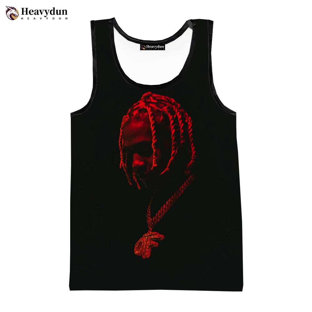 

2023 Newest Rapper Lil Durk Fashion Summer Men Tank Tops Sleeveless Spring Harajuku Personality 3D Printed Beach Tops Tees