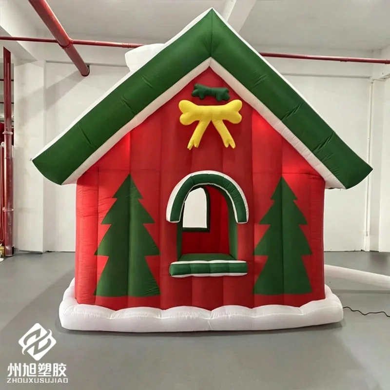 Inflatable Christmas house, Christmas gingerbread house, suitable for outdoor courtyard holiday decoration, mall party decoratio