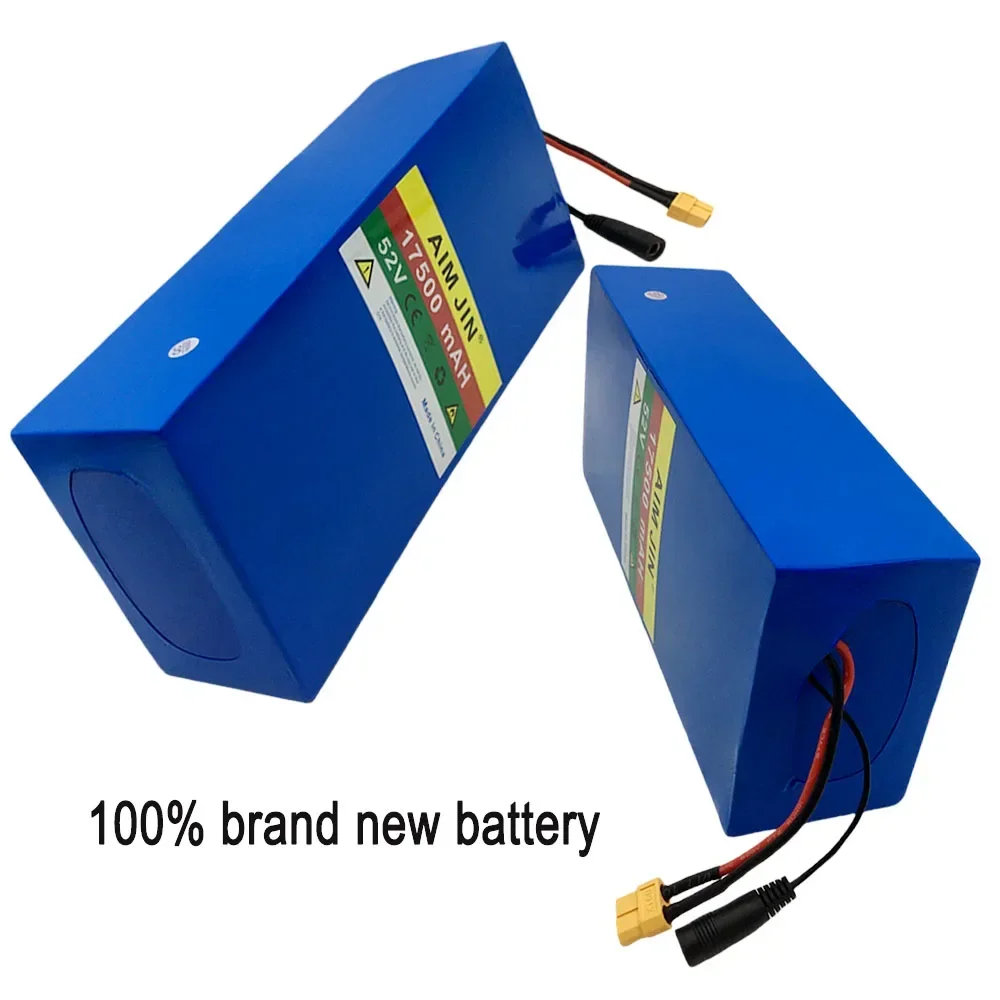 1500W 52V 17500mAh 14S5P 18650 Lithium Battery For Electric Scooter E-Bike Tricycle With 58.8V DC 2A Power Charger