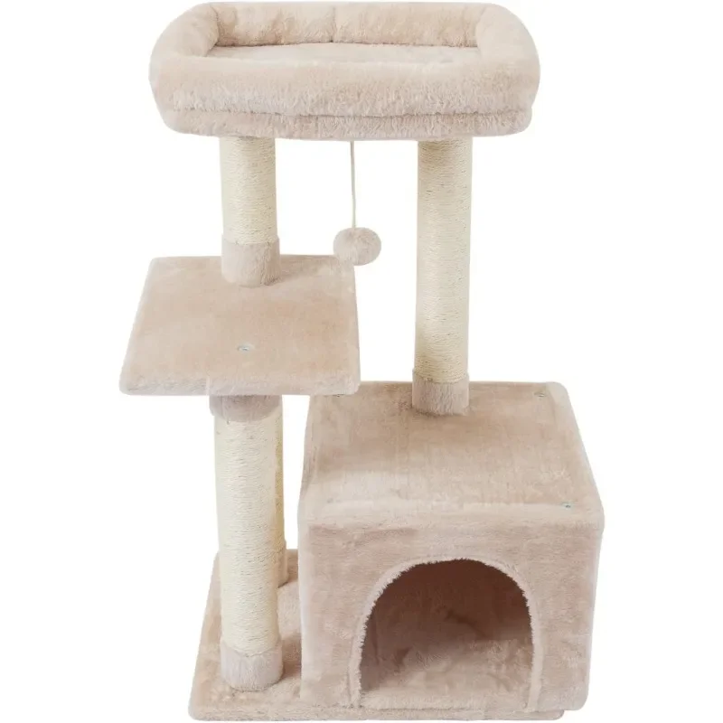 

CuteTree котята башня для помещений Кондо сизаль царапины с прыгающей платформой мебельная активность