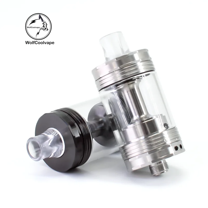 Wolfcoolvape Rafi-R Style RTA Rebuildable Tank Atomizer - Silver, 4.0ml, Air Pins 1.0 / 1.2 / 2.0 / 2.5 / 3.0 / 3.5 / 4.0mm, 22m