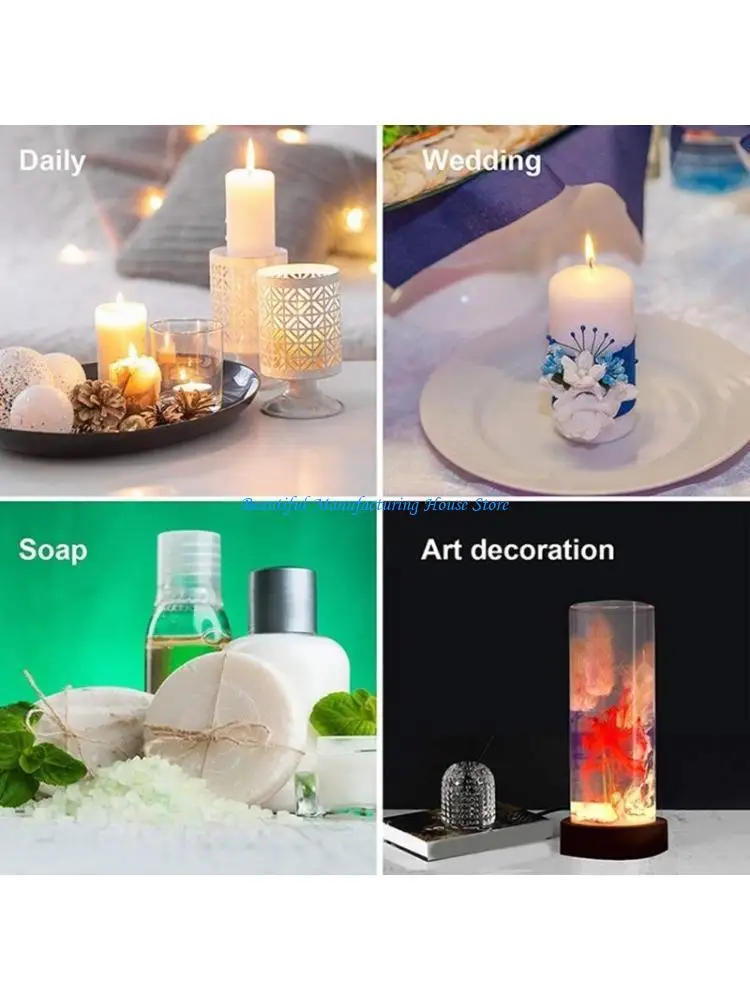 E56A Handmade Cylinder Pillar UV Crystal Epoxy Resin Mold DIY Silicone Mould