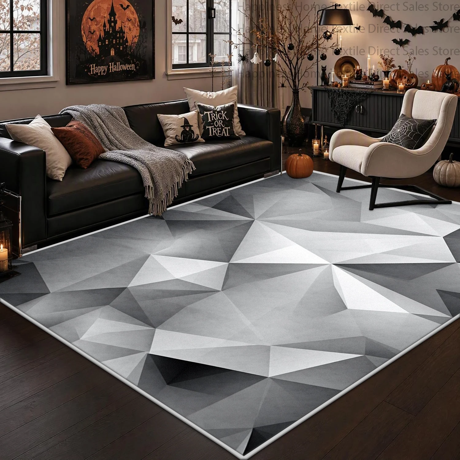 Nordic Minimalist Geometric Style Living Room Home Decor Mat Antiskid Washable Kitchen Area Rug Soft Fluffy Bedroom Floor Carpet
