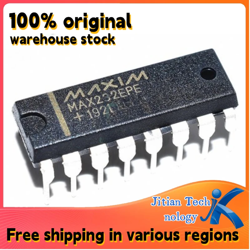10PCS 100% brand new MAX232EPE MAX232 DIP16 High-Quality Electronic Component