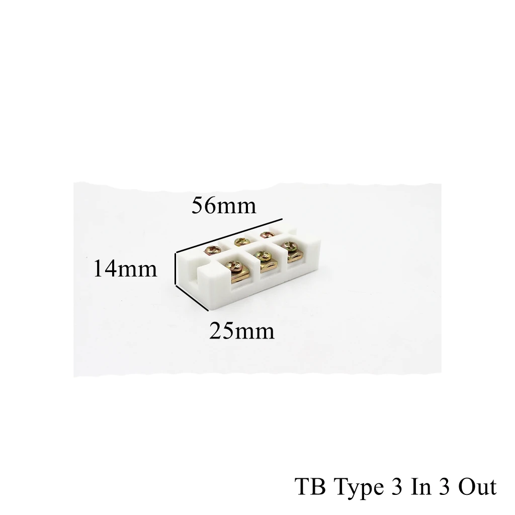 Ceramic Wiring Terminal Block 3 Postion Way TB Type High Temperature Frequency Porcelain Dual Multi Row Electric Cable Connector