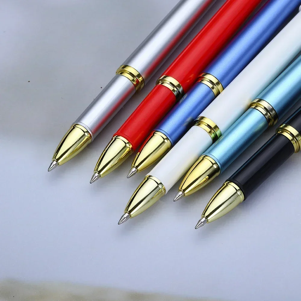 5 Stuks Metalen Signing Pennen Balpennen Bullet Tip 0.5Mm Kleuren Kantoor Balpen Voor Briefpapier Kantoor En School