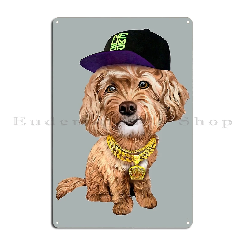 Cavalier King Charles Spaniel Dog Bright Colorful Pop Dog Art Metal Signs King Charles Cavalier Portrait Tin Sign Posters