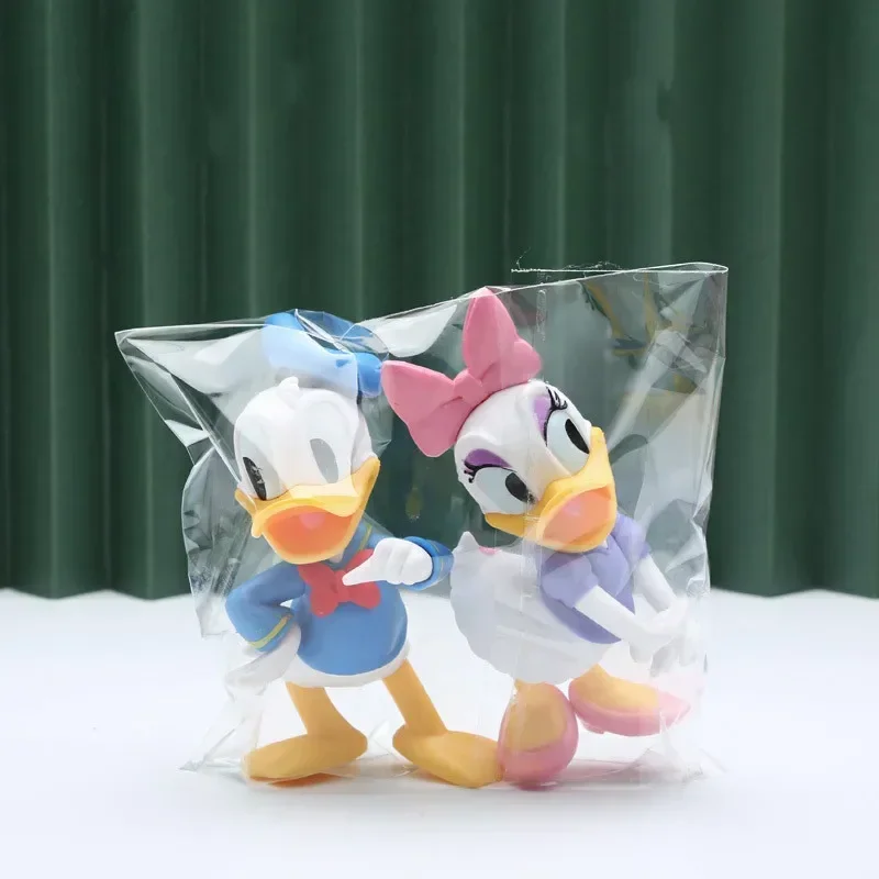 2 Styles Disney Cute Donald Duck Mickey Mouse Cake Decoration Action Figure Mini Pvc Model Toys For Children Kids Creative  Gift