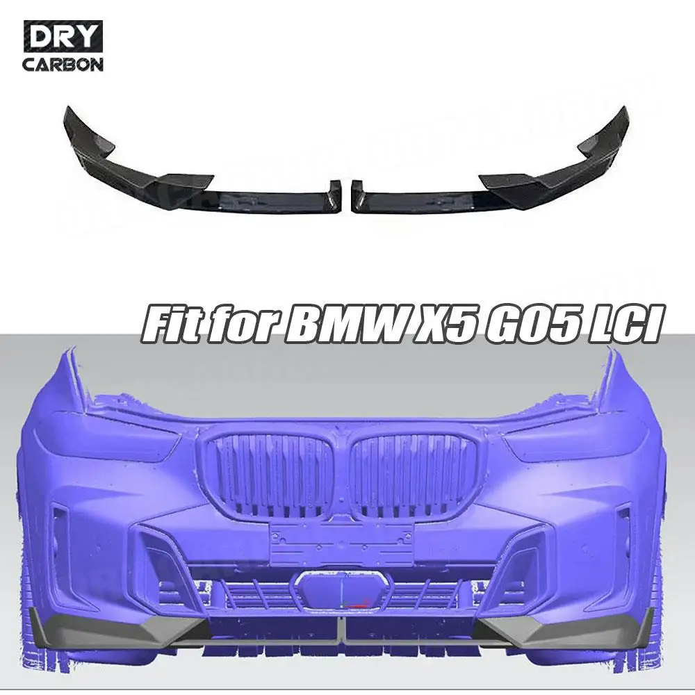 

For BMW X5 G05 LCI M Sport 2023+ ABS Material Front Bumper Lip Guard Chin Spoiler Styling Decoration Accessories Car Body Kits