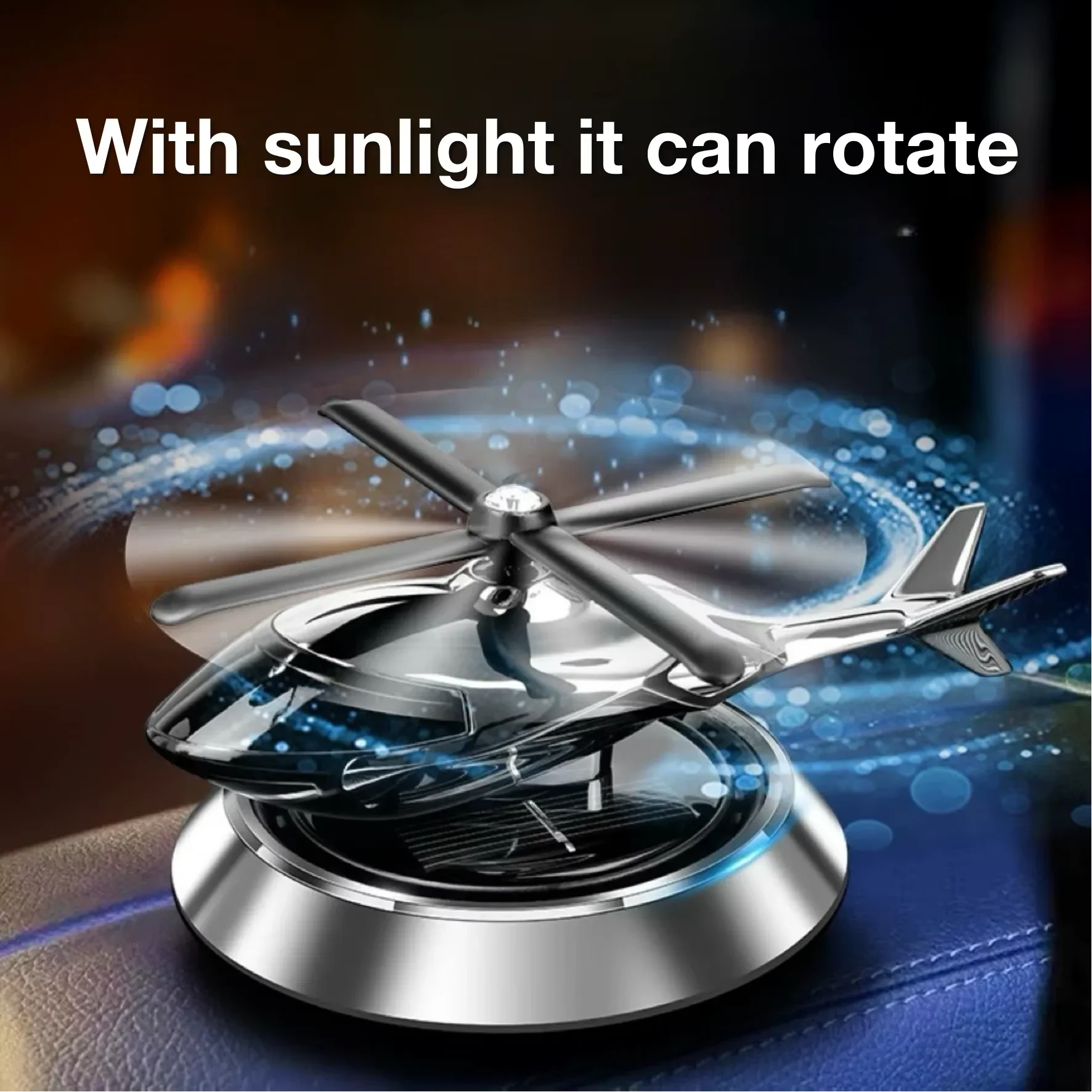 Solarbetriebener Helikopter-Auto-Duftspender mit Aromatherapie für Zuhause und Büro – Detail 5