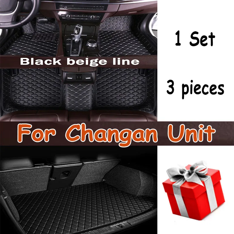 

Car Floor Mat For Changan Unit 2021 2022 2023 Waterproof Carpet PU Leather Man Custom Luxury Woman Interior 1Pc Auto Accessory