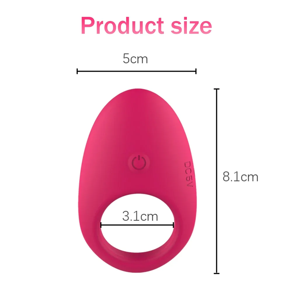 Wireless Remote Control Cockring Vibrator Clitoris Stimulation Sleeve for Penis Ring Sex Toys for Men Male Chastity Cock Rings