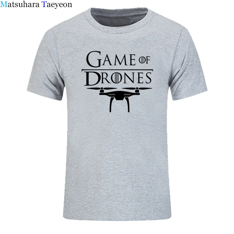 Summer New Drone T Shirts Cool Printed Mens Short Sleeve Cotton Game of Drone T-shirt Man Drone Funny Tee Shirt Tops Tee TO06