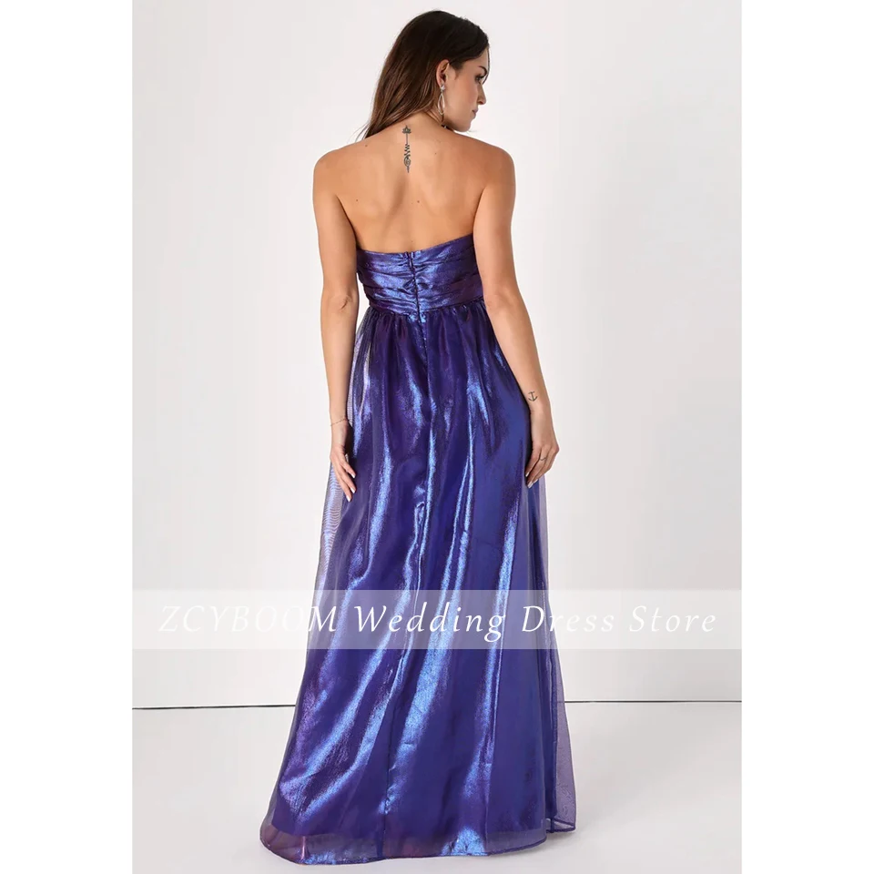 Robe de soirée de luxe personnalisée, sans bretelles, fente latérale, ligne a exquise, longueur au sol, fermeture éclair, robes de bal sur mesure, 2025