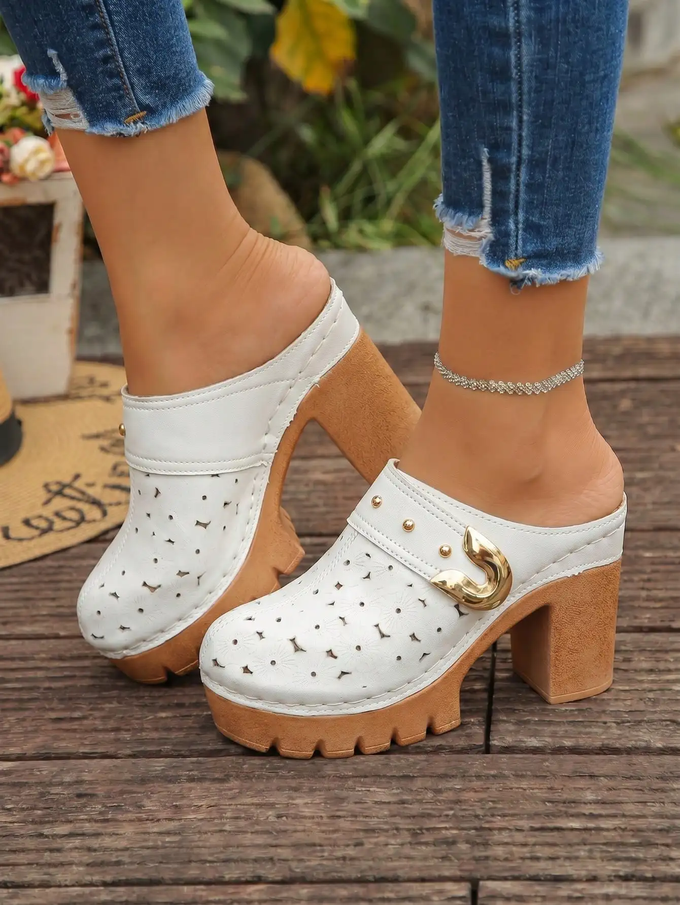 Women Perforated Clogs & Mules, Multi-color Stylish Casual Shoes. Comfortable & lightweight, ideal for walking, gardening and daily outings.