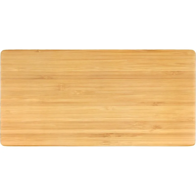 home.Organic Bamboo Serving Tray, Vanity, Tea, Appetizers, Snacks, Charcuterie Board - Rounded Edges, 11