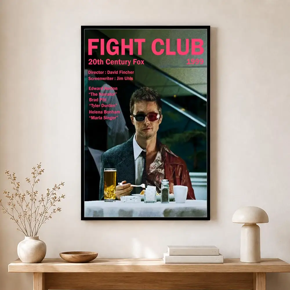 Film-Poster „Fight Club“, selbstklebender Kunst-Aufkleber aus wasserfestem Papier, Wanddekoration für Kaffeehaus, Bar, Zimmer – Detail 20